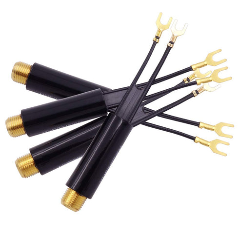 Matching Transformer - 4-Pack Gold Plated 75 Ohm to 300 Ohm Adapter, UHF/VHF/FM Balun Transformer Converter