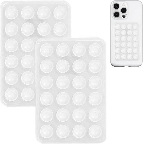 2 Pack Silicone Suction Phone Case Mount, Strong Grip Holder for Selfies and Videos, Non-Slip Sticky Grip