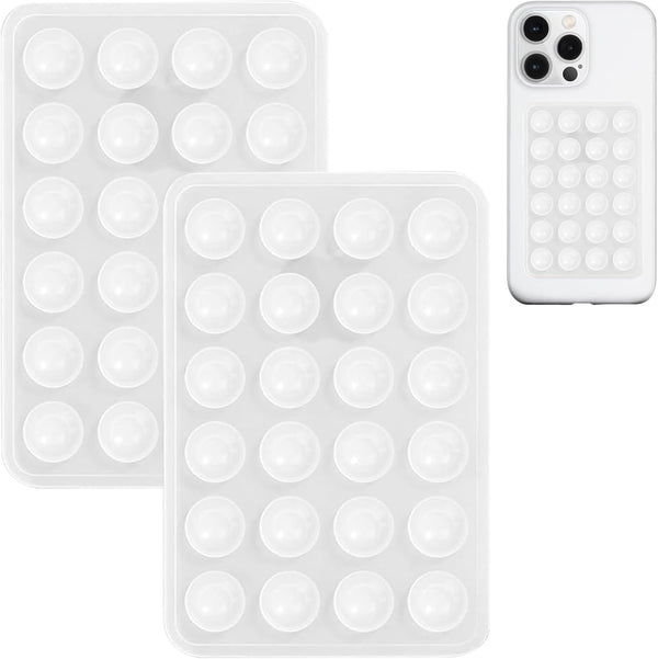 2 Pack Silicone Suction Phone Case Mount, Strong Grip Holder for Selfies and Videos, Non-Slip Sticky Grip