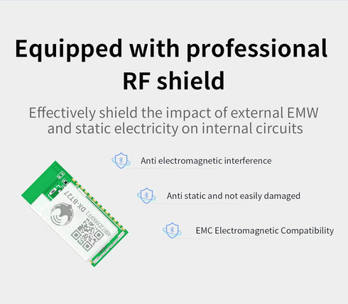 DX-BT27-A Bluetooth Module, Long Range Up to 420m, BLE 5.1 Wireless Bluetooth TF Transceiver Module for Arduino