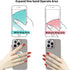 TACOMEGE Accessories(Round)(1) Clear Cell Phone Grips Holder, Transparent Finger Ring Kickstand for Smartphone Tablet