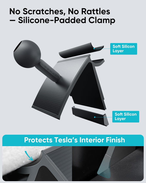 TEMAI 3 2024+(Highland) Magnetic Phone Mount for Tesla Model - Strong MagSafe Car Phone Mount, Specifically for Center