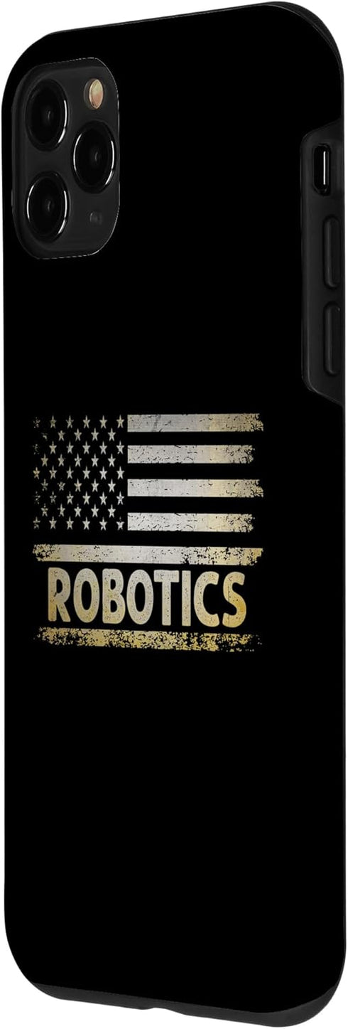 iPhone 11 Pro American USA Flag Robotics Robots Robotic Engineer Robot Case
