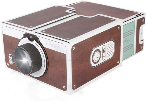 Yoidesu Home Projector Mini Projector DIY Smartphone Projector 2.0 & Entertainment Device, Portable Smart Projector Phone Projector Home Theater Projector for iPhone Projector for Android Projector