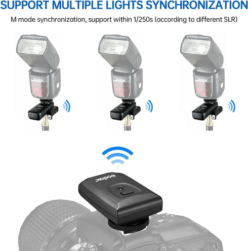 Godox CT-16 Wireless Radio Flash Trigger Receiver Kit, 3 in 1 Flash Transmitter and Receiver for Canon Nikon Pentax DSLR