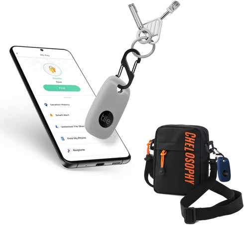 Geiomoo Silicone Case for Tile Pro 2022 Tracker, Soft Flexible Scratch Resistant Cover with Carabiner (2 Pack)