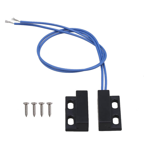 Bstinay AC110-220V Door Window Reed Switch Black Normally Open Magnetic Door Contacts Switch