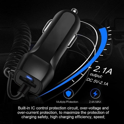 BoxWave Car Charger Compatible with Samsung Galaxy XCover Pro - Black Car Charger Plus with USB