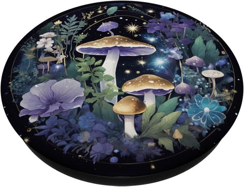 Vintage Witchy Magical Crystals Purple Boho Mushroom PopSockets Standard PopGrip