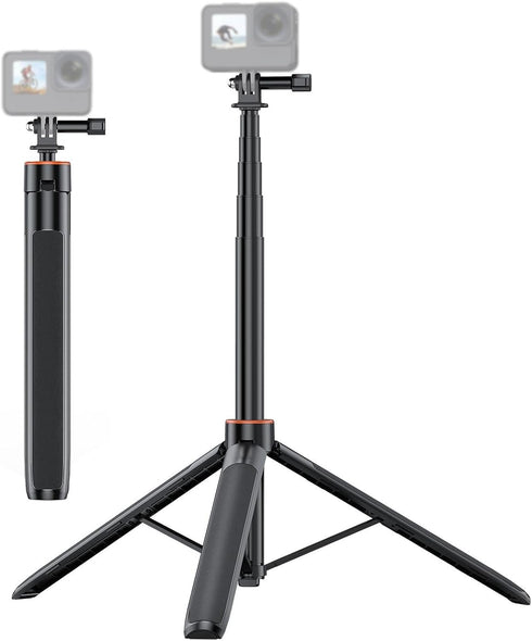 Leftwei 54 Inch 2 1 1/4 Extendable Selfie Stick Tripod, in Aluminum Alloy Stand, Universal Screw Mount with Adjustable