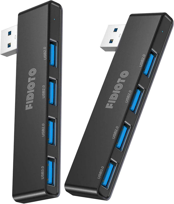 Networking Hub 2Pack, Fidioto 4 Port USB Adapter (1 * 3.0 Hub, 3 * 2.0 Hub), USB Hub for Laptop, iMac Pro, MacBook Air,