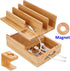 Charging Station Organizer, Fast Charging Station for Multiple Devices, 5-Port USB Bamboo Wood Charging Dock, Universal
