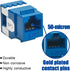 Cat.6 RJ45 110 Type 180 Keystone Jack, 5-Pack, Blue