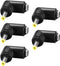 uxcell 5pcs DC Power Connector Adapter 90 Degree Angle Male Plug to Female Jack Coupler Converter for Laptop CCTV