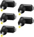 uxcell 5pcs DC Power Connector Adapter 90 Degree Angle Male Plug to Female Jack Coupler Converter for Laptop CCTV
