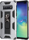 Samsung Galaxy S10 Plus Case, Military Grade Heavy Duty Shockproof Armor Cover with Built-in Kickstand (Silver)