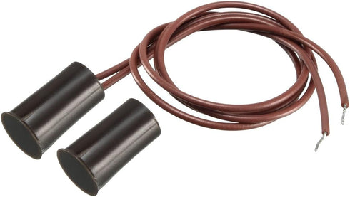 uxcell N.C. Recessed Wired Security Window Door Contact Sensor Alarm Magnetic Reed Switch Brown RC-33 (2pcs)