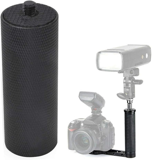 ciciglow 1/4 Inch Camera Hand Grip, Aluminium Alloy Flash Light Hand Grip Camera Stabilizer with Screw for Fill Light