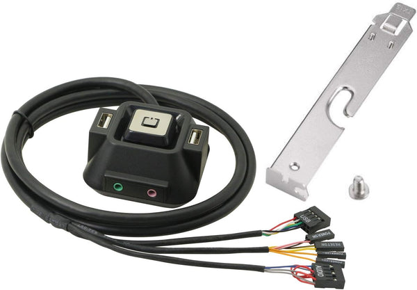 Desktop Computer Case Switch,Reset HDD Button Switch with Dual USB Ports,Power Button,Audio