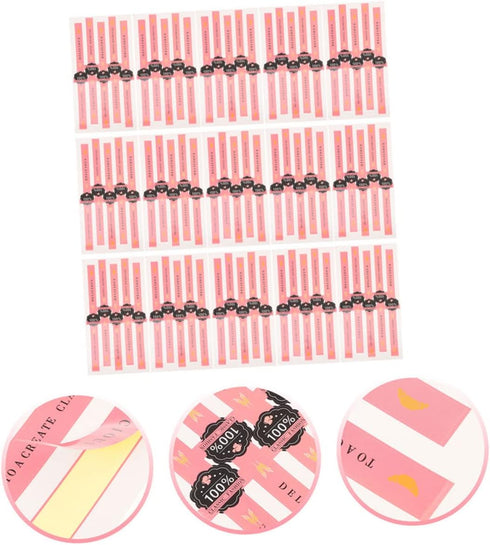 100pcs Self Adhesive Paper Sealing Stickers for Packaging, Pastry Seal Strip for Handmade Craft Art, Food Retail Sticker