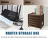 Yemotopro Wooden WiFi Router Storage Box Charcoal Retro Wood Router Hider Box Modem Store Boxes, Double-Layers WiFi