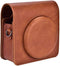 PU Leather Camera Bag with Shoulder Strap for Fujifilm Instax SQ6 (Brown) Protective Case