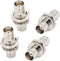 BNC Female to Female Adapter Bulkhead Connector, Coax Extension BNC Coupler for CCTV Security Camera System - 4-Pack