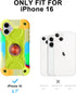 Cookiver 16 6.1 inch for iPhone Case - Heavy Duty Shock Resistant Military Grade Rugged Case with Ring Stand, Glass