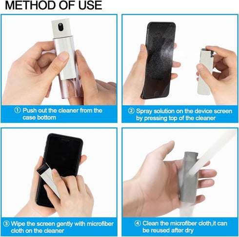 walrfid Car Screen Cleaner Spray, Electronic Touchscreen Mist Cleaning Brush Kit for TV, Laptop, iPad, iPhone,