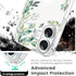 KEXAAR 17 2025 6.3", 17 Compatible with iPhone Case, Clear Floral Flower Green Leaves Tree Shockproof Protective Bumper
