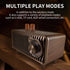 Retro Bluetooth Speaker, Vintage Radio Walnut Wood Rotary FM Radio, 20W Dual Speakers Stereo, U Disk/TF Card/Aux Music