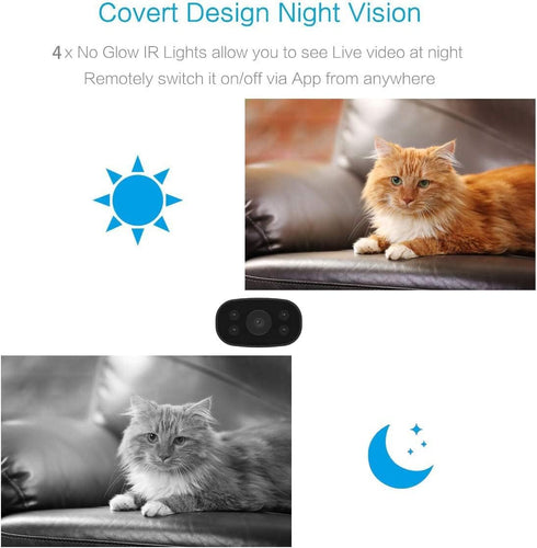 Hidden Security Cameras HUOMU Mini Spy Cam, 1080P HD Wireless WiFi Indoor Outdoor Surveillance
