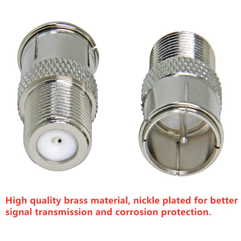 Quick Connect Cable TV Connectors, 5 Pack F Type Push On Coax Adapter for Coaxial Cable, RV, Satellite Dish