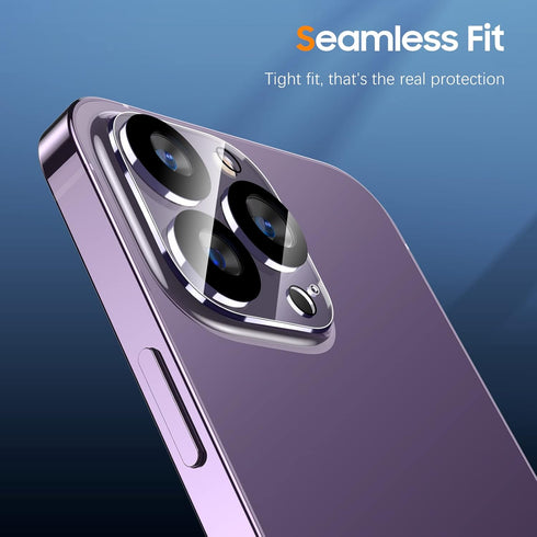UniqueMe Camera Lens Protector for iPhone 14 Pro Max/Pro - 3 Pack, Tempered Glass, Scratch-Resistant, Case Friendly,