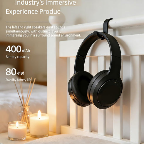HQYWDSMQE 5.4 Headset Wireless Bluetooth Headphones Over Ear ,Noise Reduction Wireless Headphones with Microphone/Deep