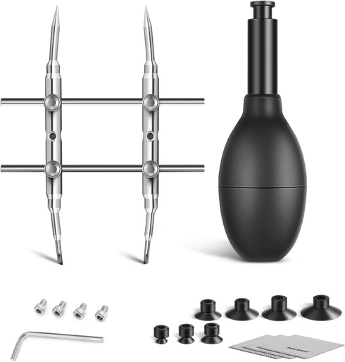 NEEWER Lens Sucker and Spanner Kit, Vacuum Suction Pen with 7 Interchangeable Cups, Stainless Steel Tool for Lens Repair