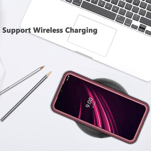 Annymall for T-Mobile Revvl V Plus 5G Case, Full Body Heavy Duty Shockproof Triple Layer with Built-in Screen Protector