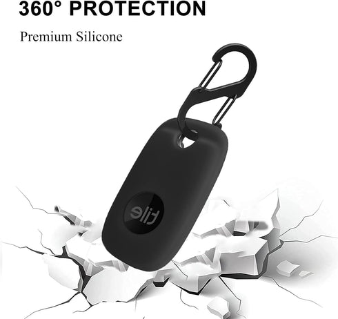 4PCS Case for Tile Pro 2022 - Soft Silicone Skin Cover, Shock-Absorbing Protective Case with Carabiner