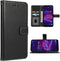 Compatible Coolpad Legacy Brisa Wallet Case, Leather Flip Cover with Wrist Strap, Card Holder for CP3706AS