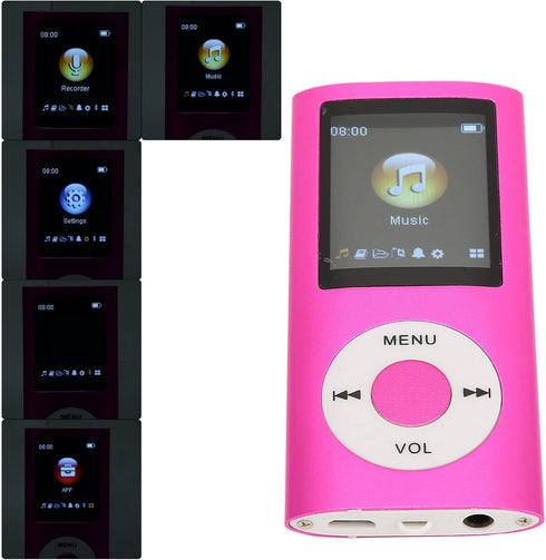 Diyeeni MP3 1.8in MP4 8H 64GB Player, Music Player with LCD Screen, Bluetooth Player, Built in Video Play/FM