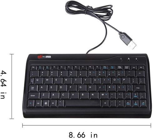 Super Mini Wired Keyboard MCSaite Full Size 78 Keys Keypad Small Portable Fit with Professional or Industrial Use