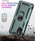 Yiakeng Samsung A03S Case with HD Screen Protector, Military Grade Protective Case with Ring for Galaxy A03S (Dark