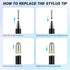 ELZO 2 1 6 Stylus Pens for Touch Screen, in Universal Stylus, High Sensitivity Surface Pen with Extra Tips, for All