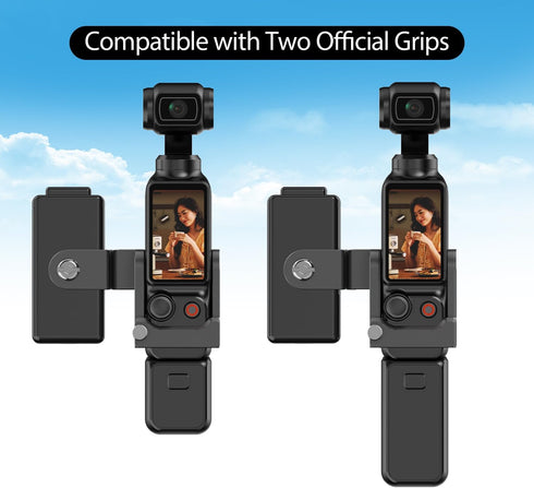 OSMO Pocket 3 Phone Mount Holder with Cold Shoe Expansion Frame and 1/4 Threaded Hole for DJI Accessories