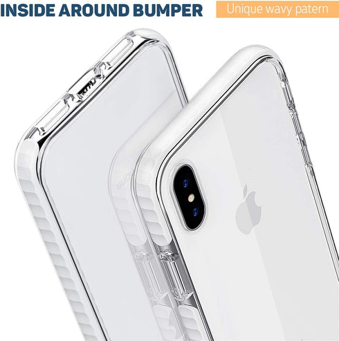 MATEPROX Clear Thin Slim Case for iPhone Xs Max, Anti-Yellow, Anti-Slippery, 6.5''