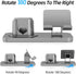180° Rotation Phone Charger Stand Holder, 3in1 Charger Dock for Apple iWatch/AirPods/iPad and Most Smartphones (Gray)