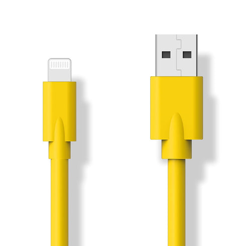MFi Certified USB 2.0 Lightning Cable Charger for iPhone 12, 11 Pro Max, X, XR, XS, 8 - Yellow