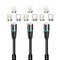 NetDot Magnetic Charging Cable 3in1 Gen12 (5ft/3 Pack Black) 18W Fast Charging Magnetic Phone Charger for USB-C, Micro