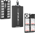 Aluminum Pop up Memory Card Case for 12 Micro SD TF MSD, 4 SD, 2 Nano SIM/NM Cards, Anti-Shock Anti Scratch with