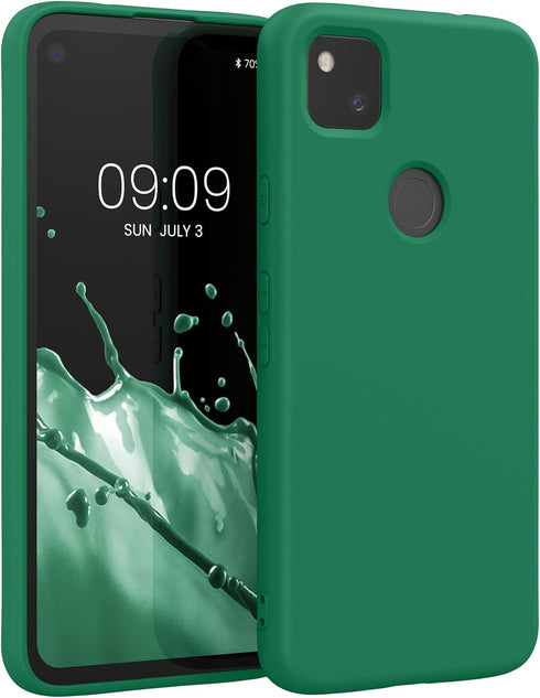kwmobile Slim TPU Case for Google Pixel 4a, Protective Silicone Phone Cover - Pixie Green